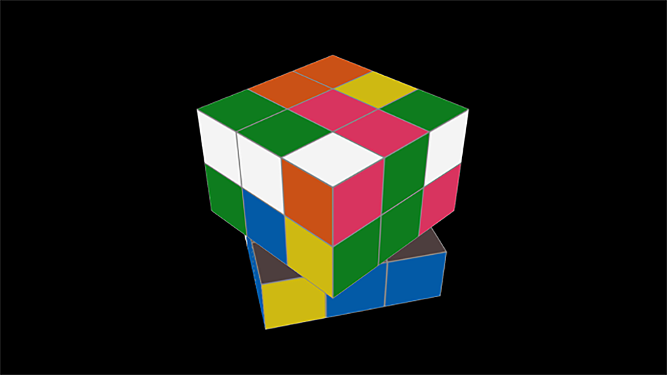 Rubik's cube three.js